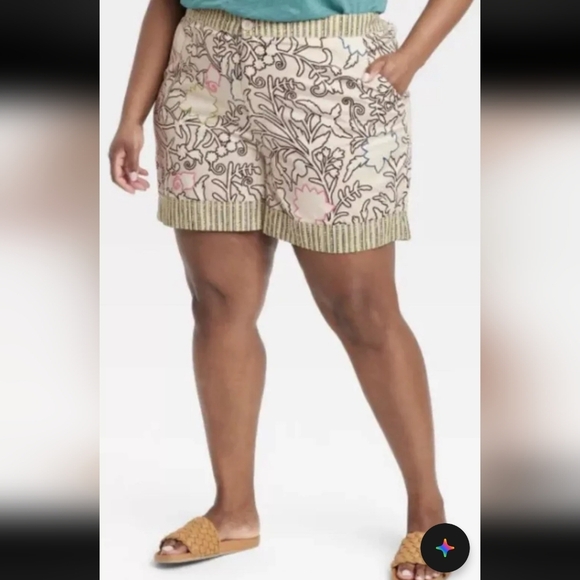 Knox Rose Tan and Pink Bermudas Stylish Summer Shorts - Picture 1 of 4